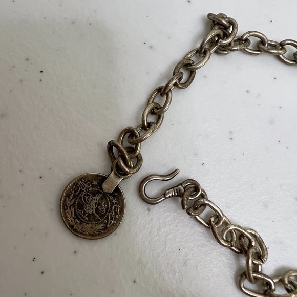 Osmanli Taki by Celali Turkish Made Ottoman Style Necklace Silver Tone Statement - Picture 5 of 7